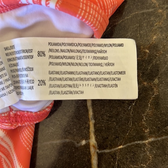 Like New Minkpink L Bikini Top Orange/White Pullover - Picture 4 of 6